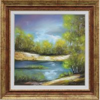 Bubelényi Ádi Vízparti táj 60x60cm